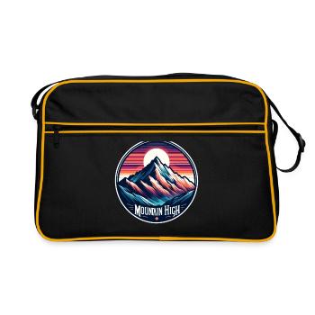 Mountain High - Berg Illustration - Retro Bag - black/gold - Front