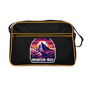 Mountain High - Berg Illustration - Retro Bag - black/gold - Front