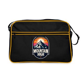 Mountain High - Berg Illustration - Retro Bag - black/gold - Front