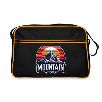 Mountain High - Berg Illustration - Retro Bag - black/gold - Front