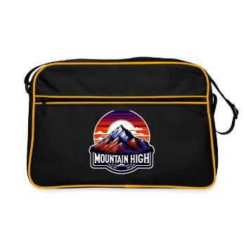 Mountain High - Berg Illustration - Retro Bag - black/gold - Front