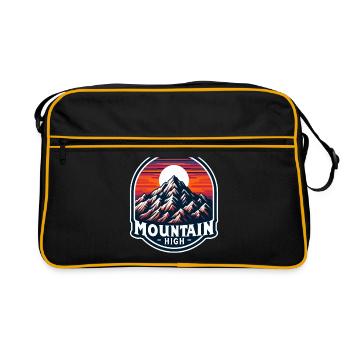 Mountain High - Berg Illustration - Retro Bag - black/gold - Front
