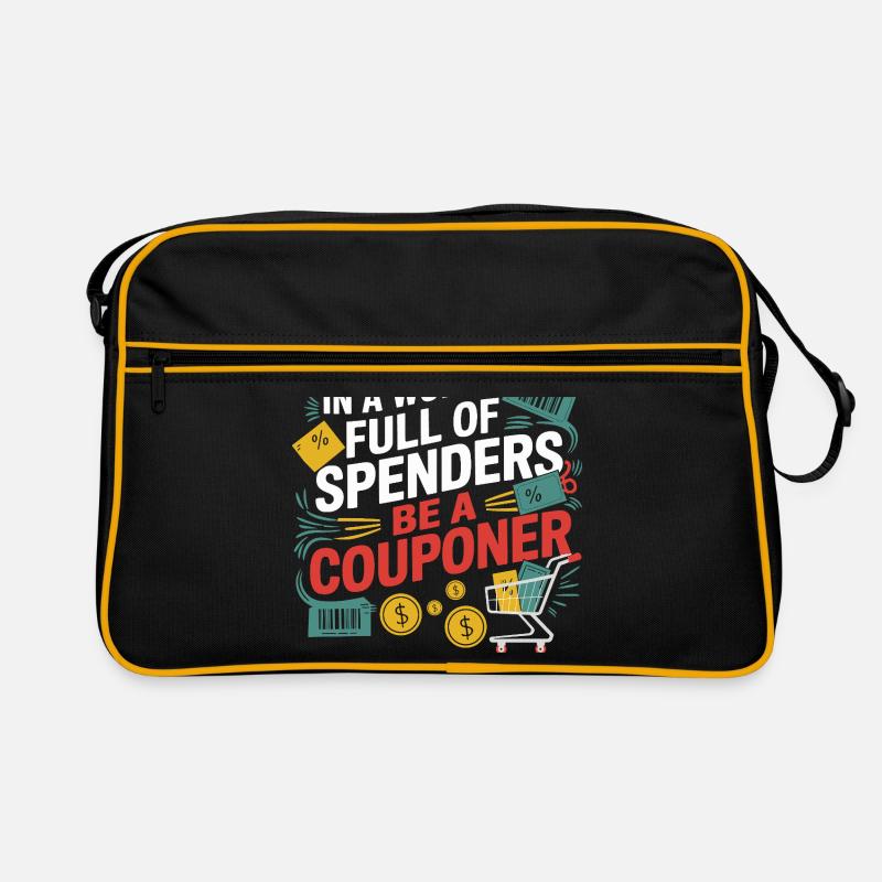 In einer Welt voller Spender Seien Sie ein Couponer Couponer Couponer Retro Tasche