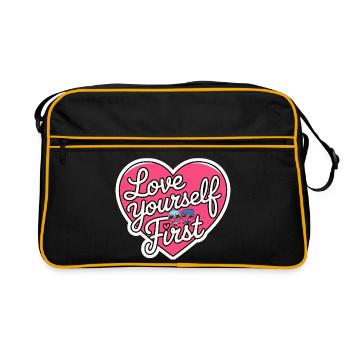 love yourself first Galentine's Day 2026 - Retro Bag - black/gold - Front