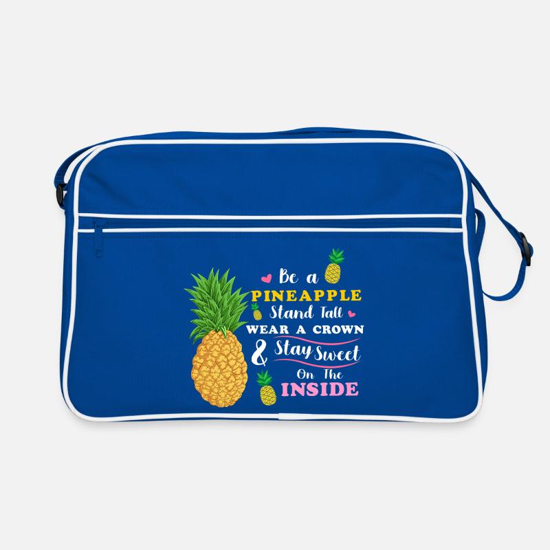 Sei eine Ananas Steh groß Trage eine Krone Bleib süß Retro Tasche