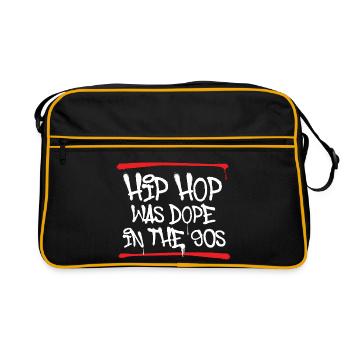 Hip Hop Was In The 90s Old School Rap Love - Retro Bag - black/gold - Front