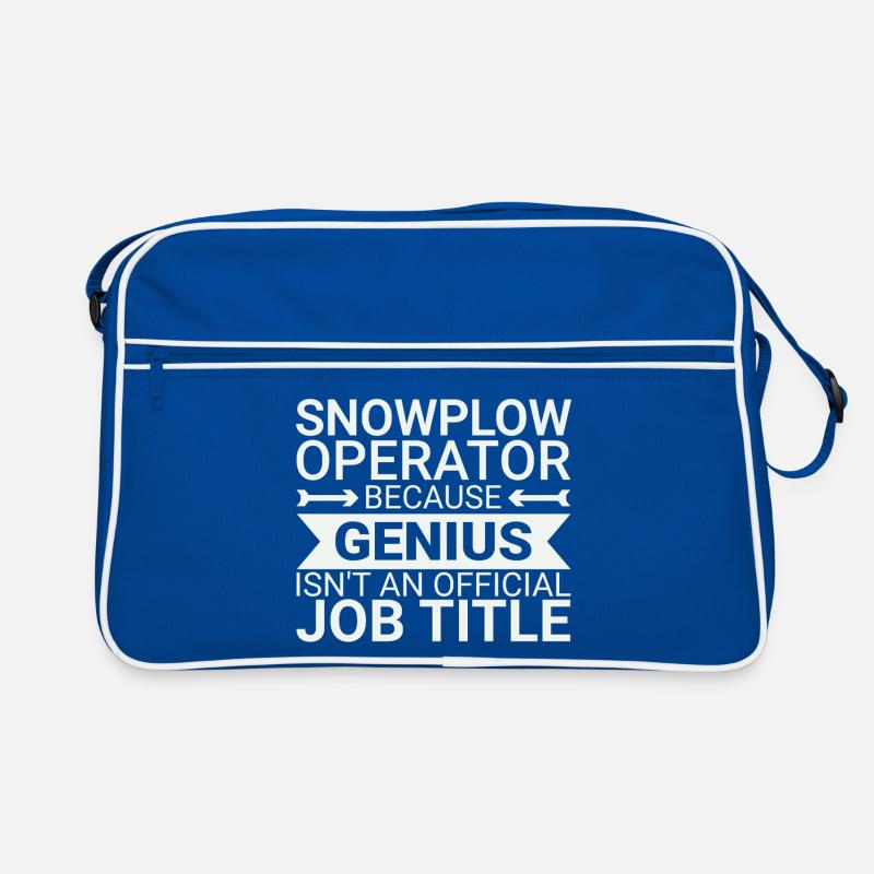 Snowplow Operator Genius Schneepflugfahrer Retro Tasche