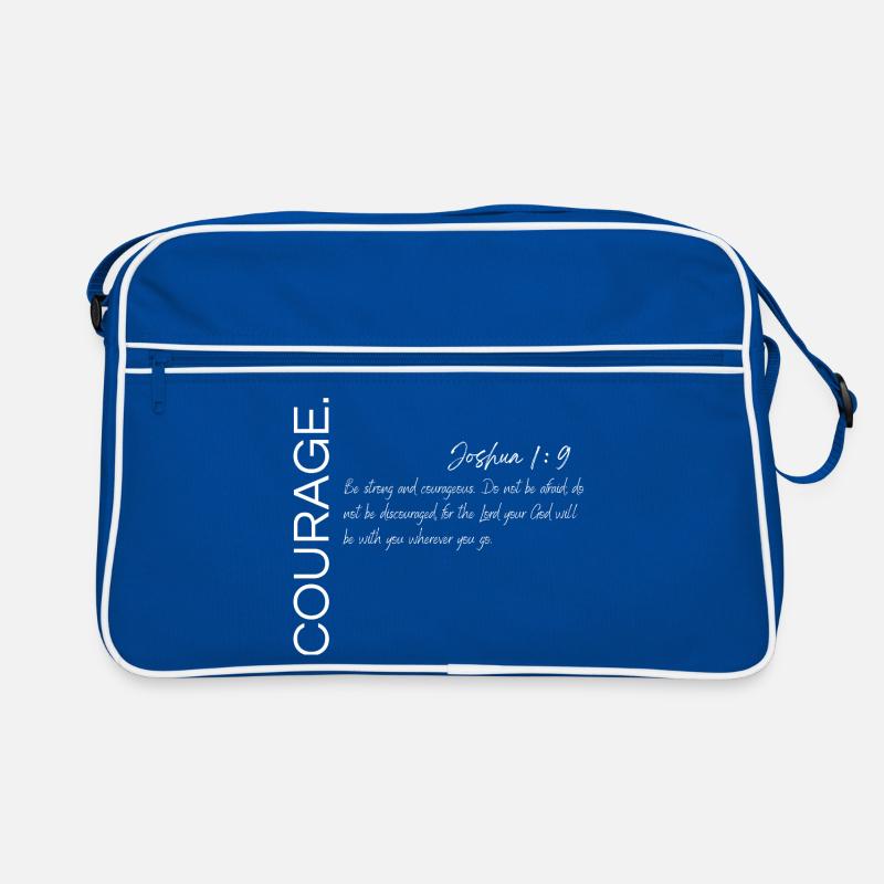 Courage - Josué 1:9 Conception chrétienne Sac Retro