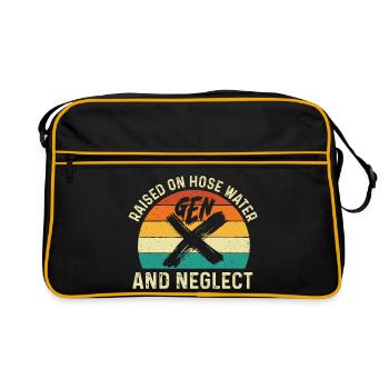 La génération X a grandi avec de l’eau et de l’humour négligé - Sac Retro - noir/or - Devant