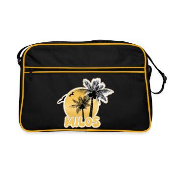 Cadeau pour Milos - Sac Retro - noir/or - Devant