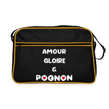amour argent dollar - Sac Retro - noir/or - Devant