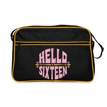 Bonjour Seize Or Rose - Sac Retro - noir/or - Devant