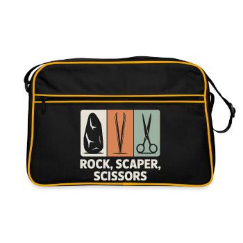 Pierre, Scaper, Ciseaux | Humour aquascaping - Sac Retro - noir/or - Devant