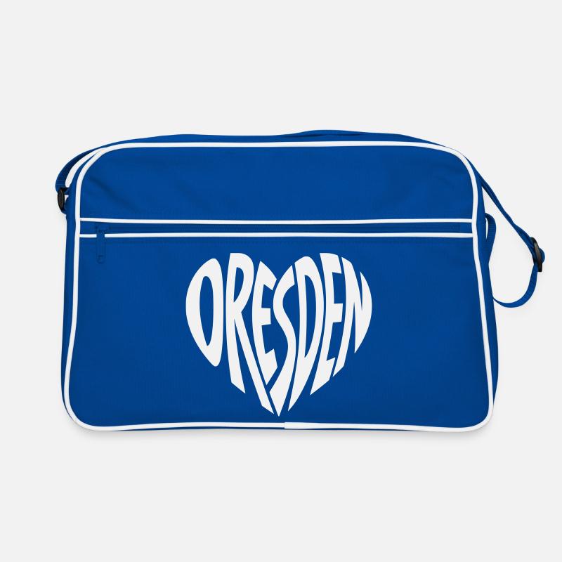 Dresden Herz Schriftzug Retro Tasche