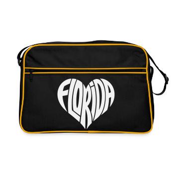 Faute de frappe de cœur en Floride - Sac Retro - noir/or - Devant