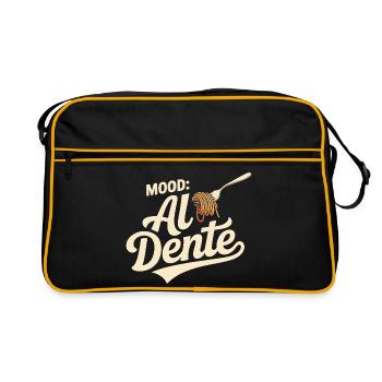 Al Dente Mood | Pasta Saying - Retro Bag - black/gold - Front