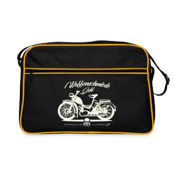 Simson SR2 - DDR Ostalgie Kultmoped - Retro Tasche - Schwarz/Gold - Vorne