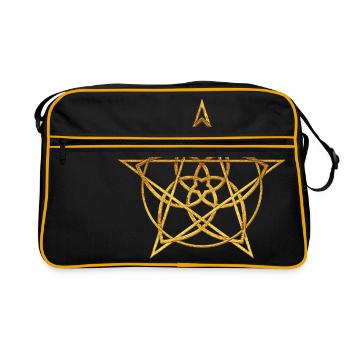 Fleur de Vénus Pentacle or - Sac Retro - noir/or - Devant