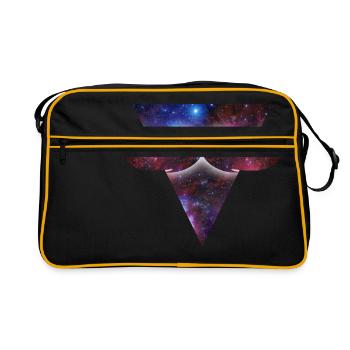 mustache universe - Retro Bag - black/gold - Front