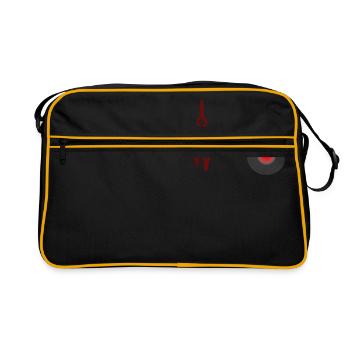 Berlin Heartbeat - Retro Tasche - Schwarz/Gold - Vorne
