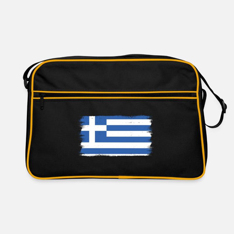 Grèce Drapeau Hellas Athènes Crète Kos GR Sac Retro