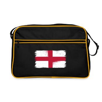 England Flag Vintage Used Look Home UK GB - Retro Bag - black/gold - Front