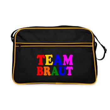 Team braut - Retro Tasche - Schwarz/Gold - Vorne