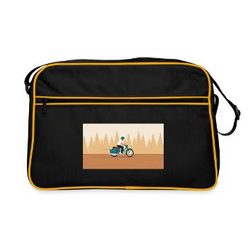 Balade en forêt au look rétro - Sac Retro - noir/or - Devant