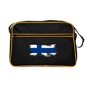 Finlande drapeau bannière pays Suomi Helsinki - Sac Retro - noir/or - Devant