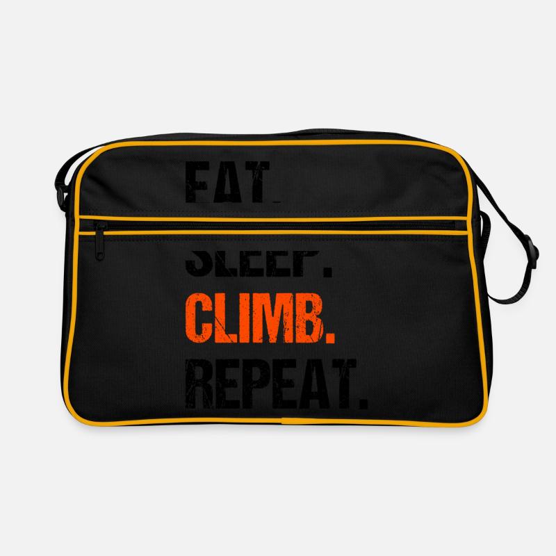 Eat Sleep Climb Repeat Rock Boulder Bouldering Roc Retro Tasche