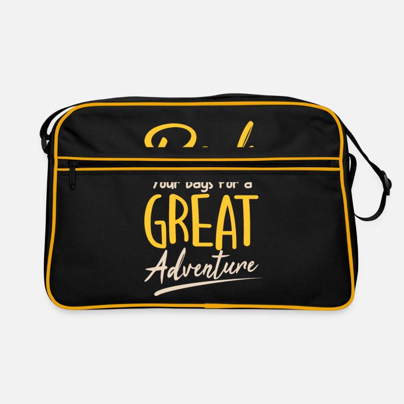 Adventure - Retro Tasche - Schwarz/Gold