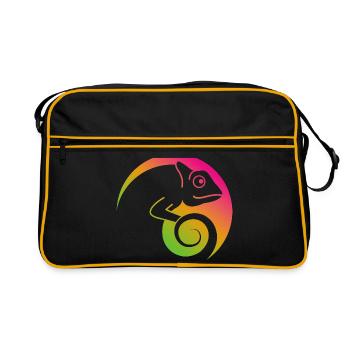 CHAMÄLION - Sac Retro - noir/or - Devant