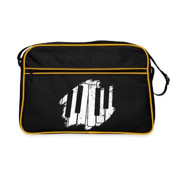 Pinsel für monochrome Klaviertasten - Retro Tasche - Schwarz/Gold - Vorne
