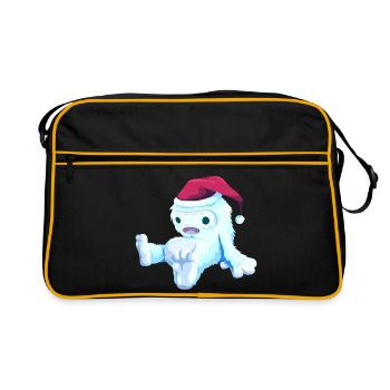 Weihnachtspuppe - Retro Tasche - Schwarz/Gold - Vorne