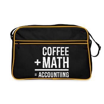 café math comptabilité - Sac Retro - noir/or - Devant