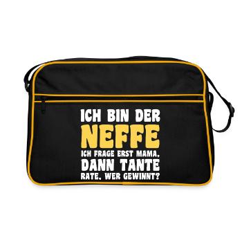 Motif familial neveu - Sac Retro - noir/or - Devant