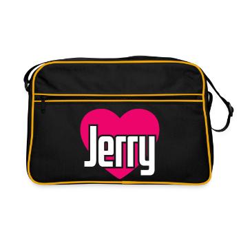 I Love Jerry Pink Heart I Love Jerry - Retro Bag - black/gold - Front