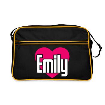 J’aime Emily Coeur Rose J’aime Emily - Sac Retro - noir/or - Devant
