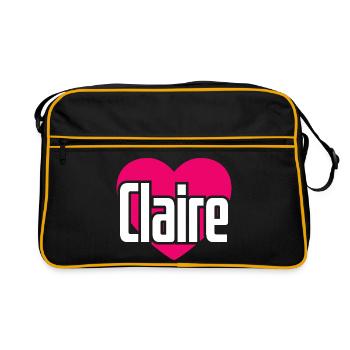 J’aime Claire Coeur Rose J’aime Claire - Sac Retro - noir/or - Devant