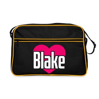 J’aime Blake Coeur rose J’aime Blake - Sac Retro - noir/or - Devant
