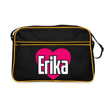 J’aime Erika Coeur Rose J’aime Erika - Sac Retro - noir/or - Devant