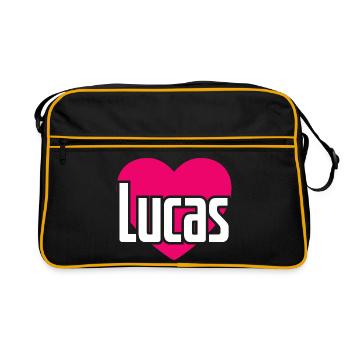 J’aime Lucas Coeur Rose J’aime Lucas - Sac Retro - noir/or - Devant