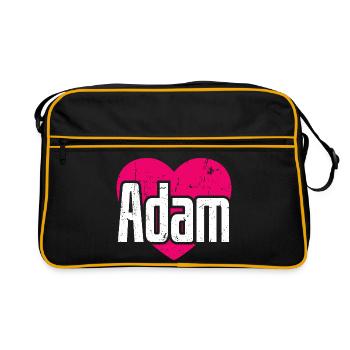J’aime Adam Coeur Rose J’aime Adam - Sac Retro - noir/or - Devant