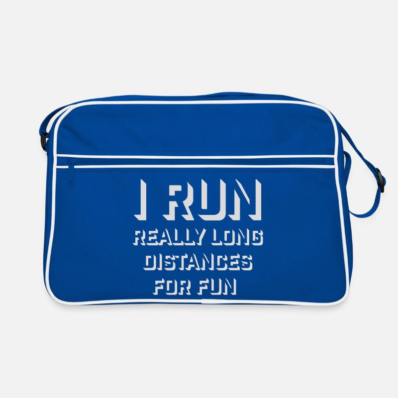I Run Really Long Distances For Fun Marathon Sport Retro Bag