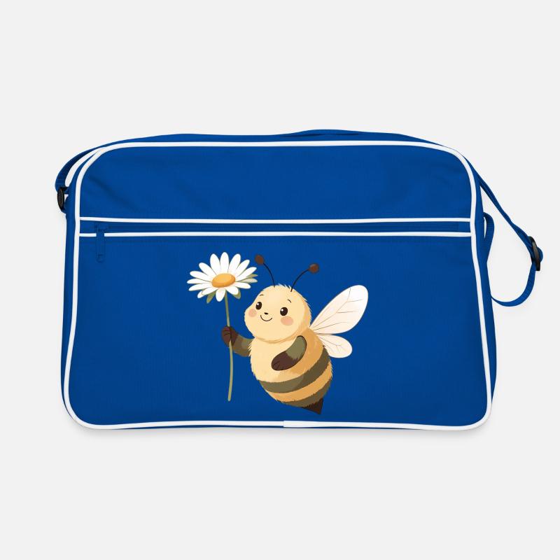 Fleur Abeille Fleur Joyeuse Sac Retro