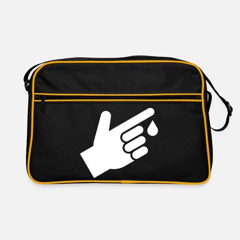 Bluttest, Bluttropfen Retro Tasche