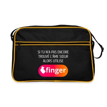 Finger application - Retro Bag - black/gold - Front