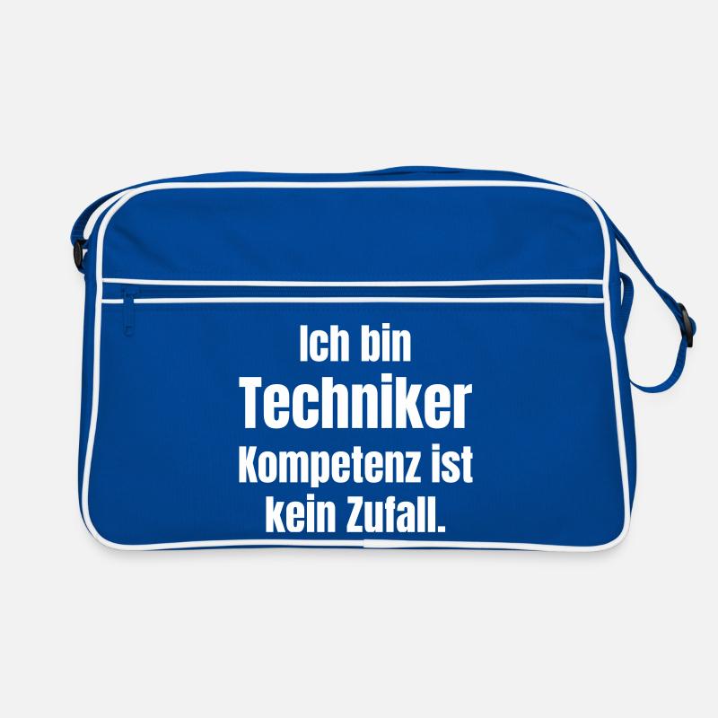 Ich bin Techniker: Kompetenz ist kein Zufall Retro Tasche
