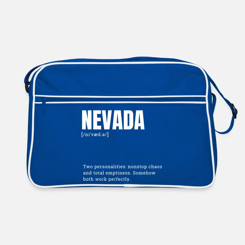 Nevada Duality: Bold Typography Print Retro Bag