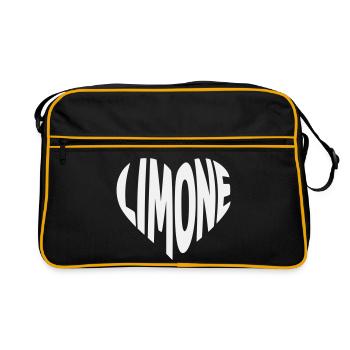 Conception en cœur de citron vert - Sac Retro - noir/or - Devant